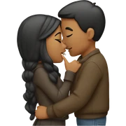Couple kissing sticker