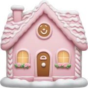 pale pink gingerbread house sticker