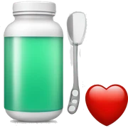 medicamento con una tacha roja encima sticker