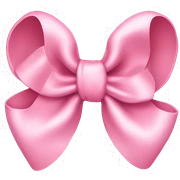 Baby pink bow sticker