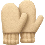 Beige mittens sticker