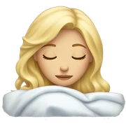 Blonde girl sleeping sticker