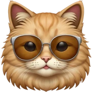 Cat with sunglasses sticker