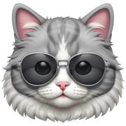 Cat with sunglasses sticker