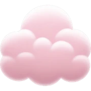pastel pink cloud sticker