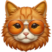Cat with sunglasses sticker