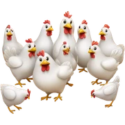 Chicken bowling sticker