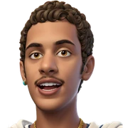 boy with jewelry and food sticker