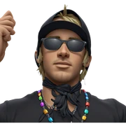 boy in sunglasses with necklace sticker