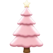 light pink christmas tree sticker