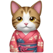 Cat with Kimono sticker