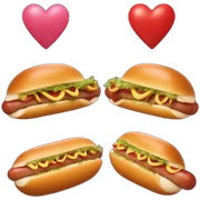 snail-hotdog-heart sticker