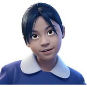 girl with short black hair sticker