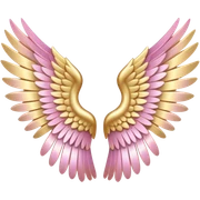 Light pink and gold wings  sticker
