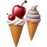 Ice cream eating ice cream sticker