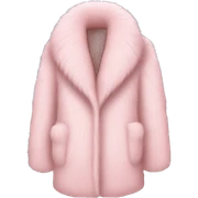 Long pale pink Pink fur coat sticker