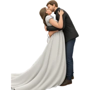 romantic outdoor couple kiss sticker