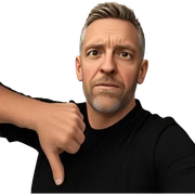 male portrait in black shirt sticker