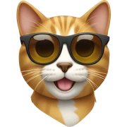 Cat with sunglasses sticker