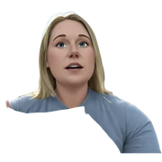 blonde girl under blue sky sticker