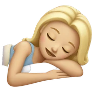 blonde girl sleeping  sticker