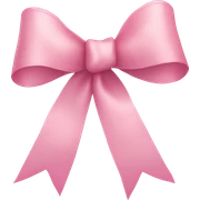 light pink ribbon bow sticker
