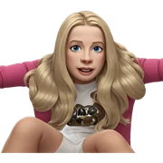 blonde girl with blue eyes sticker