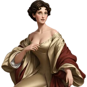 elegant girl in fine art sticker