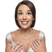 smiling couple in elegant attire sticker