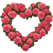 Heart with roses  sticker