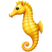 Yellow seahorse sticker