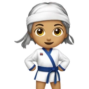 niña taekwondo sticker