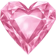 Pink heart diamond shaped sticker