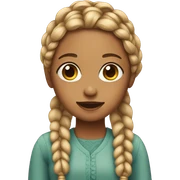 Girl with braids  sticker