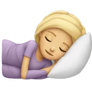 Blonde girl sleeping sticker