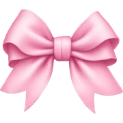 baby pink bow sticker