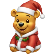 Winnie the Pooh in Christmas outfit sticker