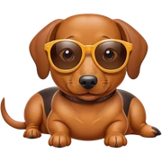Wiener dog with sunglasses  sticker