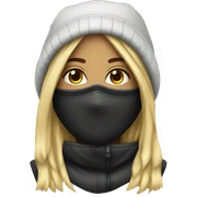 Ski mask girl sticker