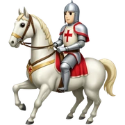 A knight templar on a horse sticker