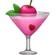 Pink martini with bow sticker