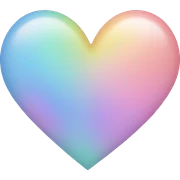 Pastel rainbow heart sticker