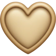 Beige heart sticker