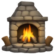 camp fireplace sticker