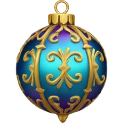 Ornate Christmas ornament  sticker