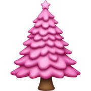 Pink Christmas tree sticker