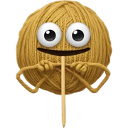 spider holding knitting needles sticker