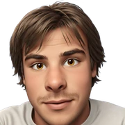 smiling male portrait with brown hair sticker
