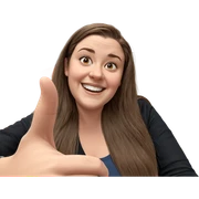 smiling girl with brown hair sticker
