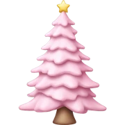 pastel pink christmas tree sticker